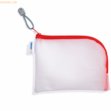 HERMA Universaltasche A6 19x14cm transparent/rot von Herma