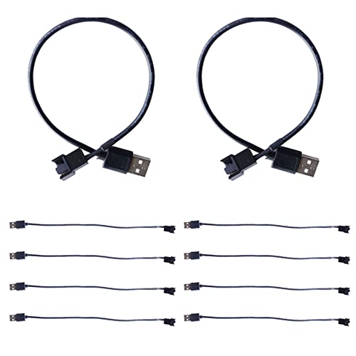 Hermosiey 10 StüCk USB auf 4 Pin LüFter Adapterkabel Computer PC LüFter Stromkabel Stecker Adapter 5V USB auf Computer CPU LüFterkabel von Hermosiey