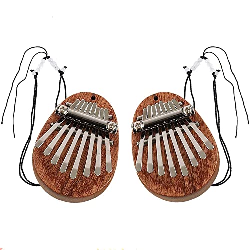 Hermosiey 2 StüCk Kalimba Daumen Klavier 8 TöNe Mini Daumen Klavier Fingerklavier Mini Kalimba Daumen Klavier für Kinder Erwachsene Instrumenten ZubehöR von Hermosiey