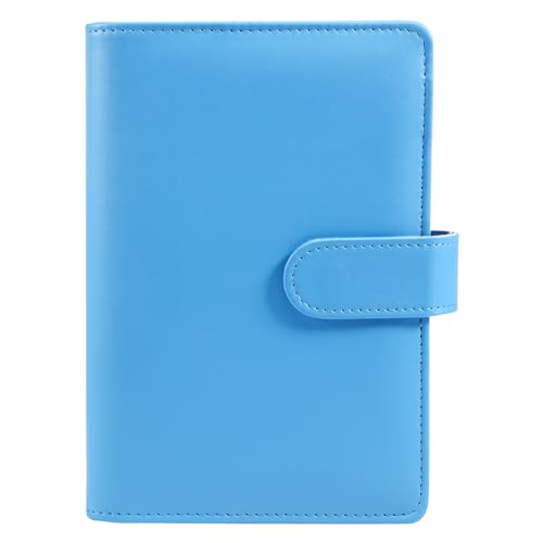 Hermosiey 25 StüCk A6 PU Leder Budget Binder Set, Binder Abdeckung Personal Planner Binder für Geld Sparen Geld UmschläGe System Blau von Hermosiey