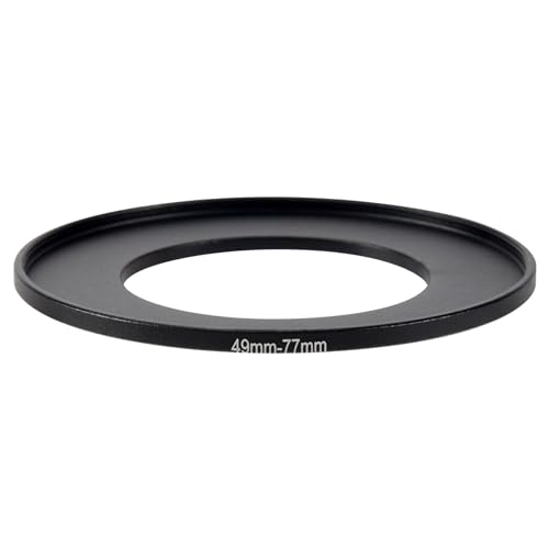 Hermosiey Kameralinsenfilter Step-Up-Ring 49mm-77mm Adapter Schwarz von Hermosiey