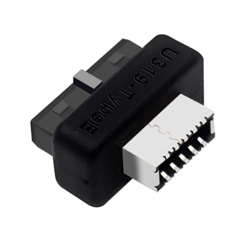 Hermosiey USB-Frontpanel-Adapter USB3.0 19PIN/20Pin auf Typ-E-Buchse, Adapter Interner Vertikaler Anschluss für Computer-Motherboards, Einfach zu Verwenden von Hermosiey