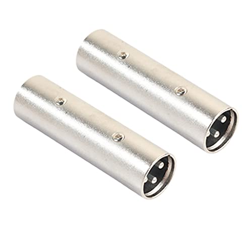 Hermosiey XLR Stecker auf Stecker Adapter, XLR 3 Pin Stecker auf 3 Pin Stecker, Mikrofon Leitung Adapter -2 Pack von Hermosiey