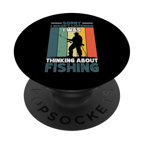 Lustiges Angeln Fischer Meine Angel Technik Ist Top Secret PopSockets Klebender PopGrip von Herren Angler Angel Spruch