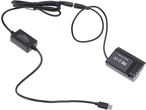Hersmay Decoded DMW-BLK22 Dummy Akku USB Typ-C PD Kabel für Panasonic Lumix S5 S5II S5K S5GK GH5II GH6 G9 DSLR Kamera von Hersmay