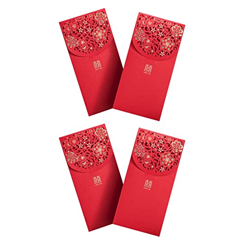 Herxermeny 20 Stück Chinesische Rote UmschläGe Glücklich Geld UmschläGe Hochzeit Rot Paket für Neu Jahr Hochzeit (7X3.4) von Herxermeny