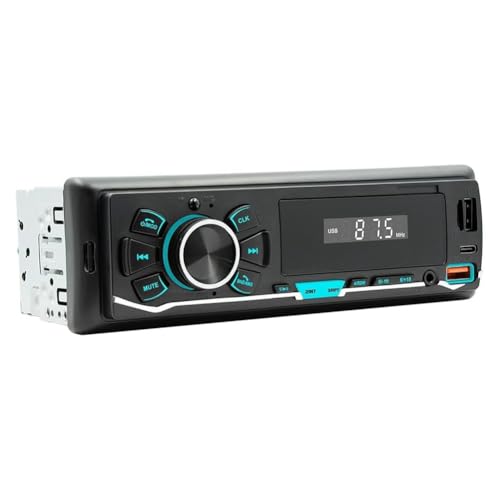 Herxermeny Autoradio MP3-Player Bluetooth Auto FM Radio, Typ-C Dual USB, TF, AUX, Sprachassistent, Auto-Audiosystem Aufnahme-Player von Herxermeny