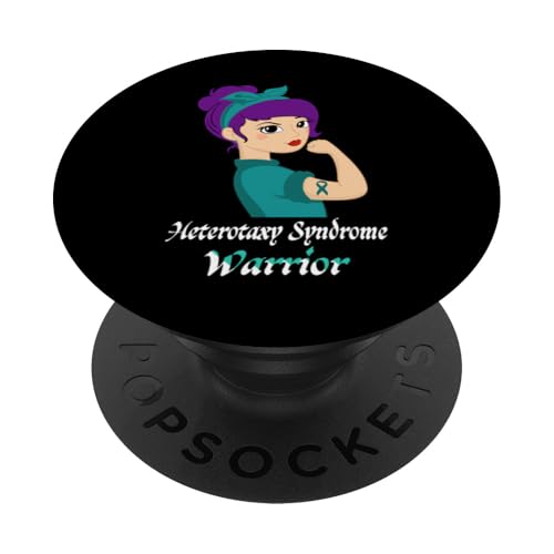 Heterotaxy Syndrome Warrior Ribbon Bandstütze für Damen PopSockets mit austauschbarem PopGrip von Heterotaxy Syndrome Awareness Products (Lwaka)