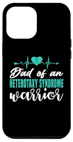 Hülle für iPhone 15 Pro Max Bewusstsein für das Heterotaxie-Syndrom, Vater, Unterstützung, Blaugrünes Band von Heterotaxy Syndrome Awareness Products (Lwaka)