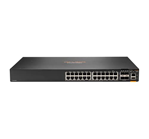 Hewlett Packard Enterprise Aruba 6200F 24G 4SFP+ Managed L3 Gigabit Ethernet (10/100/1000) 1U, Schwarz von Aruba