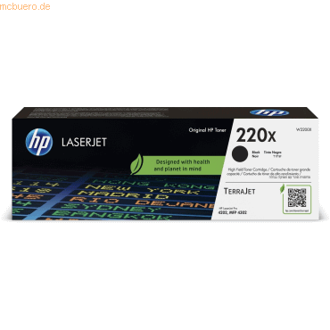 Hewlett Packard HP 220X Schwarz Original LaserJet- Tonerkartusche von Hewlett Packard