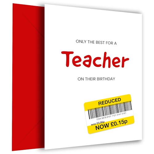 Hey Chimp Lustige Geburtstagskarte für Lehrer, Aufschrift "Only the Best Birthday" für Lehrer, um ihnen an ihrem besonderen Tag alles Gute zum Geburtstag zu sagen von Hey Chimp