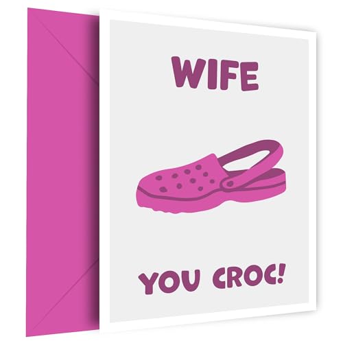 Lustige Geburtstagskarte für die Ehefrau – You Croc! The Laugh-Out-Loud Happy Birthday Wife Karte von Hey Chimp