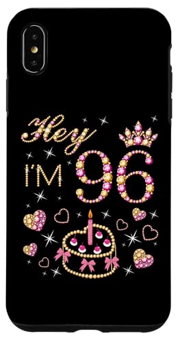 Hülle für iPhone XS Max Hey I'm 96, 96 Years Old Women, 96th Birthday Cake Kerze von Hey It's My Birthday