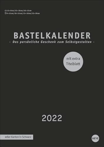 Bastelkalender schwarz A4 2022 von Heye Kalender