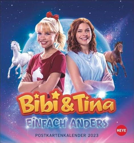 Bibi & Tina Postkartenkalender 2023. 12 Motive aus dem 5. Kinofilm in einem Postkarten-Fotokalender. Zum Aufhängen oder Aufstellen: Kleiner Kalender für Bibi & Tina - Fans. von Heye Kalender