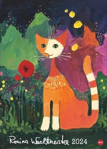 Rosina Wachtmeister Edition Kalender 2024. Die charakteristischen Katzen und andere Motive in einem hochwertigen Kunstkalender, in Szene gesetzt mit Gold- und Silberprägung. Wandkalender XL. von Heye in Athesia Kalenderverlag GmbH