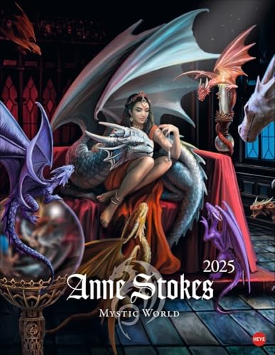 Anne Stokes: Mystic World Posterkalender 2025: Mystische Wesen in einem Wandkalender für Fantasy-Fans. Kalender im Format 34 x 44 cm. von Heye