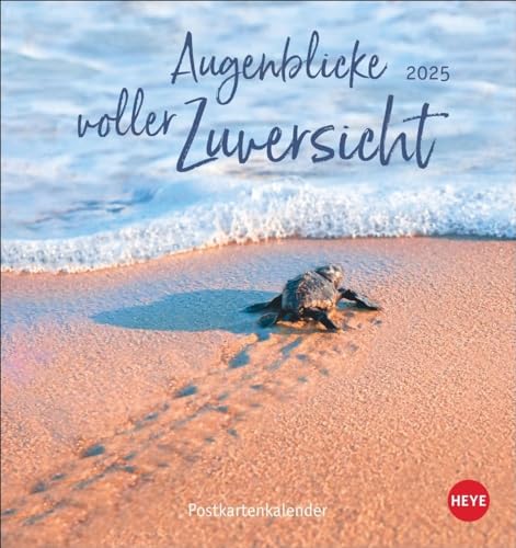 Augenblicke voller Zuversicht Postkartenkalender 2025: Worte und Bilder zum Kraft schöpfen, die Optimismus und Inspiration verbreiten. Kalender zum ... positives Mindset (Postkartenkalender Heye) von Heye