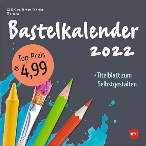 Bastelkalender anthrazit klein 2022 von Heye