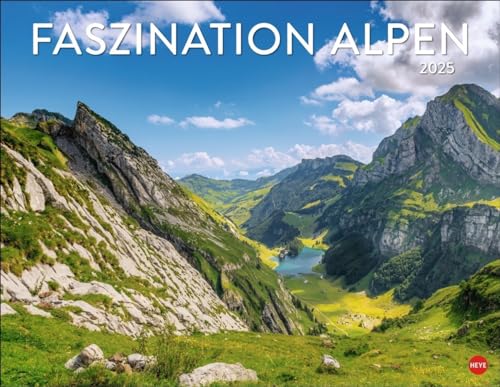 Faszination Alpen Posterkalender 2025: Traumhafte Berg-Panoramen in einem Wandkalender. Dekorativer Poster-Kalender mit Monatskalendarium. von Heye