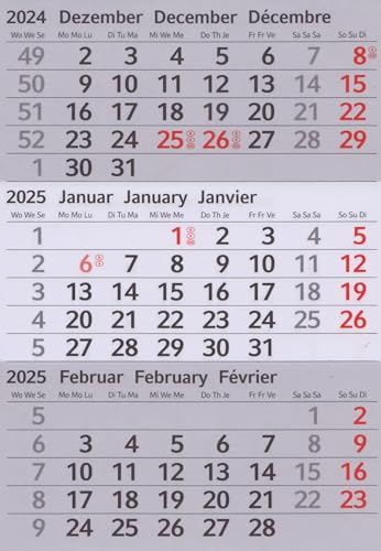 HiCuCo Kalendarien (magnetische Kalenderblöcke) für 2 Jahre (2025+2026) passend für Tischkalender Edelstahl TypC/E/P von HiCuCo