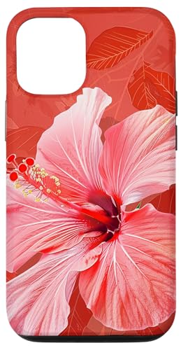 Hülle für iPhone 12/12 Pro Rote Hibiskusblüte, sommerliches Hawaii-Muster von Hibiscus Flower Ideas For Women & Girls