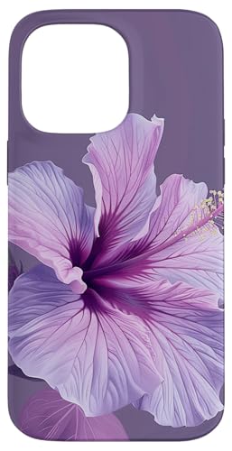 Hülle für iPhone 14 Pro Max Lila Hibiskusblüte, sommerliches Hawaii-Muster von Hibiscus Flower Ideas For Women & Girls