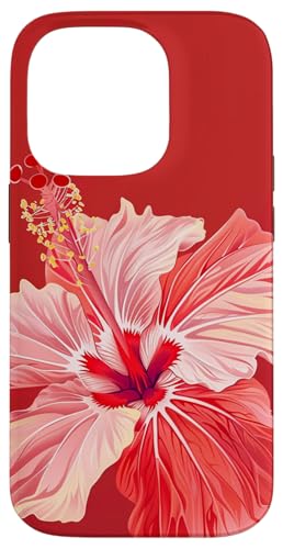 Hülle für iPhone 14 Pro Rote Hibiskusblüte, sommerliches Hawaii-Muster von Hibiscus Flower Ideas For Women & Girls