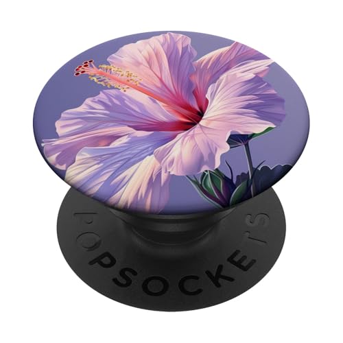 Lila Hibiskusblüte, sommerliches Hawaii-Muster PopSockets Klebender PopGrip von Hibiscus Flower Ideas For Women & Girls