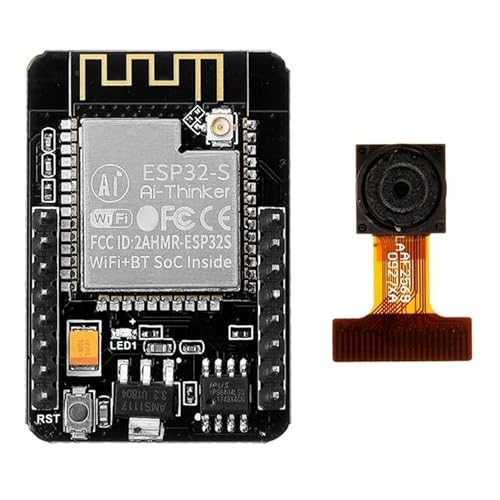 High-Tech Place LDTR-WG0271 ESP32-CAM WiFi + Entwicklungsplatine für Bluetooth-Kamera-Modul ESP32 mit Kameramodul OV2640 von High-Tech Place