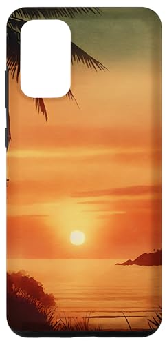 Hülle für Galaxy S20+ Sonnenuntergang Tropischer Strand Palmen Sommerurlaub von High Tide Threads