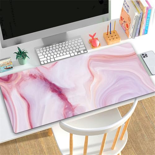 Highdi Gaming Mauspad 3D Marmordruck Mauspad Groß Mousepad Genähten Kanten und Anti Rutsch Großes Mauspad Schreibtischunterlage Desk Mat für Büro, Tastatur, PC, Laptop (Textur 8,300 * 800 * 4mm) von Highdi