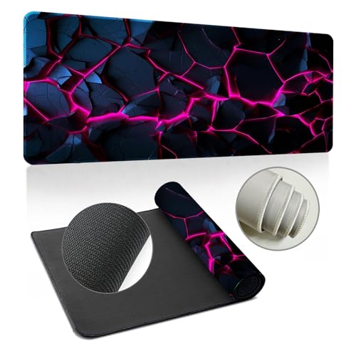 Highdi Gaming Mauspad XXL/XL, Groß Schreibtischunterlage Großes Mousepad Gaming PC Schreibtisch Matte Desk Mat Vernähte Kanten für Büro, Tastatur, Laptop (Kühl 7,300 * 700 * 3mm) von Highdi