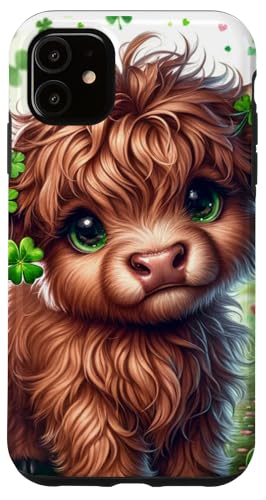 Hülle für iPhone 11 Highland Cow St. Patricks Day Paddy Irish Cow Moo Leprechaun von Highland Cow Land of NYC