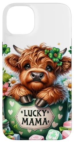 Hülle für iPhone 14 Plus Highland Cow St. Patricks Day Paddy Irish Cow Moo Lucky Mama von Highland Cow Land of NYC