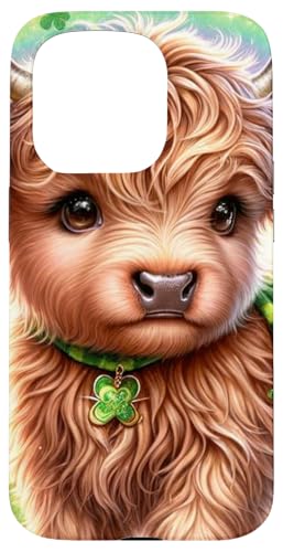 Hülle für iPhone 15 Pro Baby Highland Cow St Patricks Day Paddy Irish Moo Kobold von Highland Cow Land of NYC