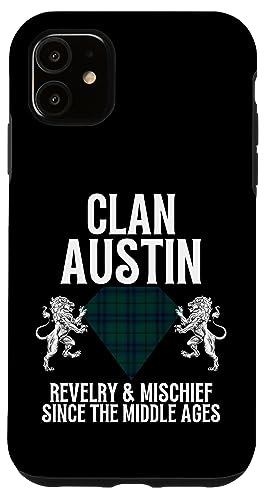 Hülle für iPhone 11 Austin Clan Schottischer Name Wappen Tartan Familienparty von HighlandFour