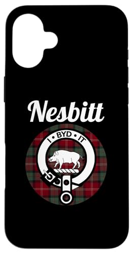 Hülle für iPhone 16 Plus Nesbitt Clan Schottischer Name Wappen Tartan von HighlandFour