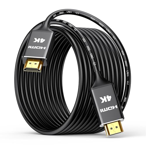 Highwings 4K HDMI Kabel 20Meter, Wand CL3-Bewertet 18Gbps HDMI 2.0 Kabel, High Speed HD Shielded Cord Unterstützung HDR10 ARC HDCP2.2 Kompatibel für PS3/4, Laptop, PC, HDTV, Projektor von Highwings