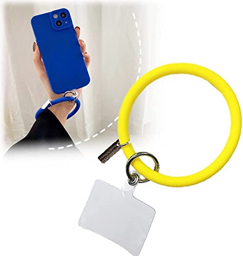 Hikaka Anti-Drop Mobile Elastischer Telefonring, Weiches Silikon Schlüsselanhänger-Armband, Anti-Verlust-Bunte Telefonhülle, Handgelenk-Schlüsselring mit Karte, Kompatibel mit den meisten Smartphones von Hikaka