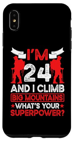 24. Geburtstag Hiker Mountain 24 Years Old Hiking Lover Hülle für iPhone XS Max von Hiking Birthday Designs for Hiking Lovers