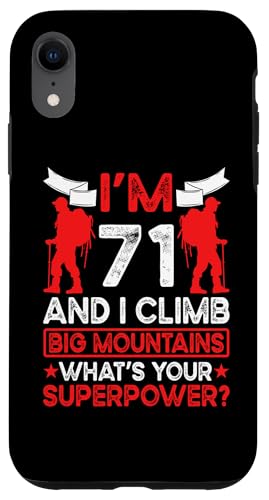 71. Geburtstag Hiker Mountain 71 Years Old Hiking Lover Hülle für iPhone XR von Hiking Birthday Designs for Hiking Lovers