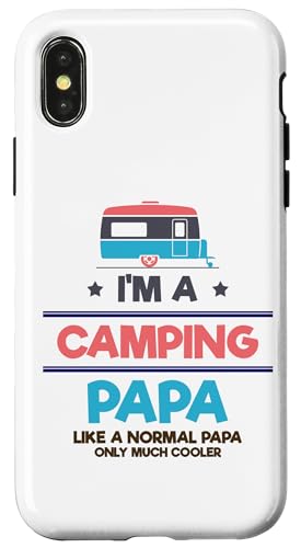 Hülle für iPhone X/XS Naturliebhaber campen Papa wie ein normaler Papa Cooler Camper von Hiking Camping Nature Lover Apparel Kanig Designs