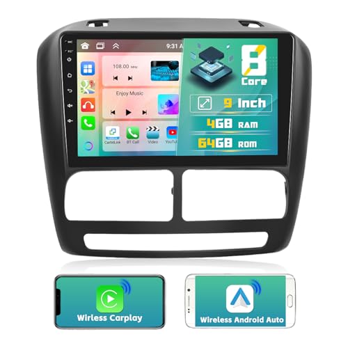 [2024 Upgrade 8 Core 4G+64G] Hikity 9" Android 13 Dashboard Radio Kit für FIAT Doblo 2010-2015/Combo 2011-2018 Autoradio mit CarPlay Android Auto WiFi GPS BT5.0 59UI 32DSP RDS Mic Rückfahrkamera von Hikity