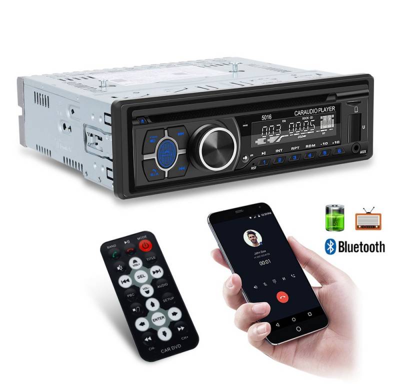 Hikity Autoradio mit CD/DVD Player Bluetooth USB,1Din mit FM AM MP3 SD AUX Autoradio von Hikity