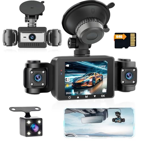 Hikity USB Dashcam für Android Autoradio Wasserdicht Mini Autokamera Auto Recorder Nachtsicht Dash Kamera Loop-Aufnahme mit G-Sensor Videorecorder 170 ° Weitwinkel mit 64G SD Karte von Hikity