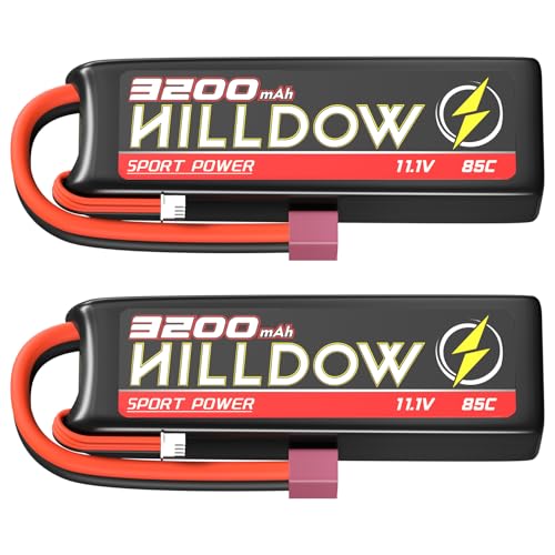 11,1V 3S Lipo Battery 3200mAh RC Battery Weichgehäuse mit Deans T Connector für RC Flugzeug Hubschrauber RC Auto Lastwagen Boot UAV Drohne FPV (2 Stück) von Hilldow