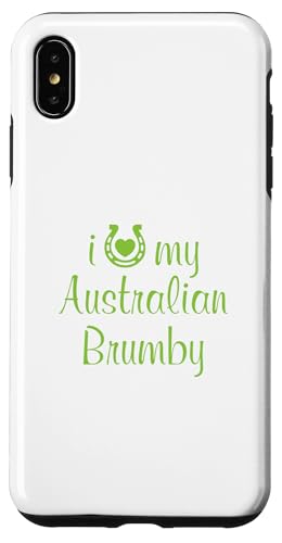 Ich liebe meinen australischen Brumby Horse Equestrian Show Trainer Hülle für iPhone XS Max von Hip Apparel