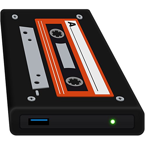 HipDisk LS132 Old School 2TB HDD Externe Festplatte (6,4 cm (2,5 Zoll), USB 3.0) tragbare portable mit Silikon-Schutzhülle stoßfest wasserabweisend schwarz-orange von HipDisk